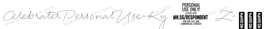 CelebraterPersonalUse-Ky0Z字体转换