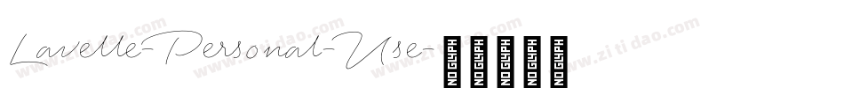 Lavelle-Personal-Use字体转换