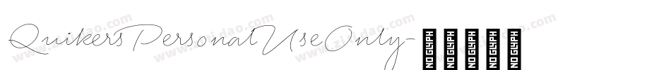 QuikersPersonalUseOnly字体转换