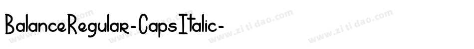 BalanceRegular-CapsItalic字体转换