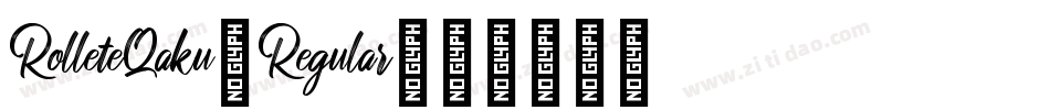 RolleteQaku-Regular字体转换