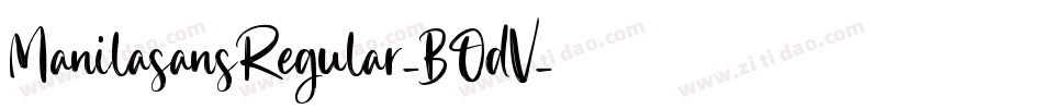 ManilasansRegular-BOdV字体转换