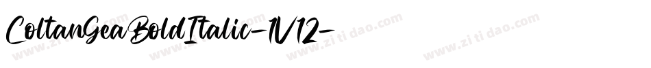 ColtanGeaBoldItalic-1V12字体转换