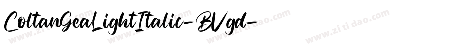 ColtanGeaLightItalic-BVgd字体转换