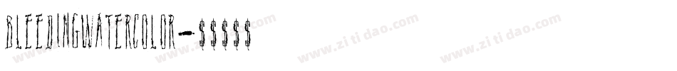 bleedingwatercolor字体转换