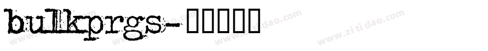 bulkprgs字体转换