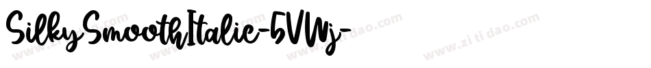 SilkySmoothItalic-5VWj字体转换