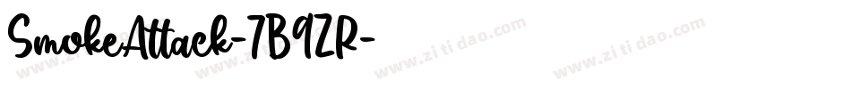 SmokeAttack-7B9ZR字体转换