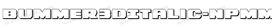 Bummer3DItalic-nPmM字体转换