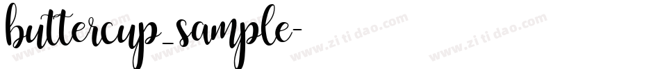 buttercup_sample字体转换