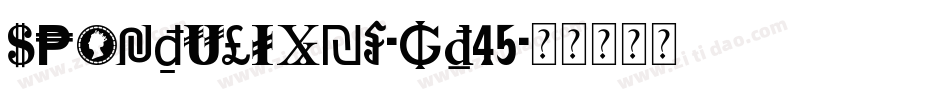 SpondulixNf-gD45字体转换