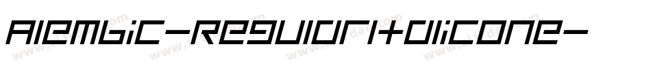 Alembic-RegularItalicOne字体转换