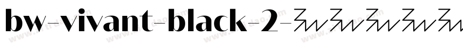 bw-vivant-black-2字体转换