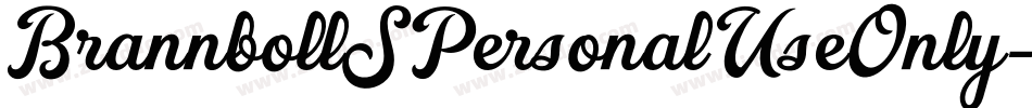BrannbollSPersonalUseOnly-YW2v字体转换