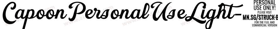 CapoonPersonalUseLight-2RYv字体转换