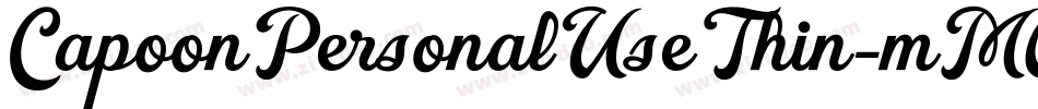 CapoonPersonalUseThin-mMOP字体转换