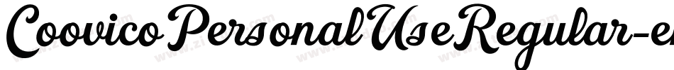 CoovicoPersonalUseRegular-emwp字体转换