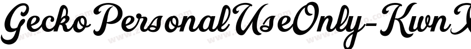 GeckoPersonalUseOnly-KwnX字体转换 GeckoPersonalUseOnly-KwnX字体转换