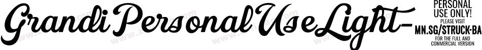 GrandiPersonalUseLight-4164字体转换 GrandiPersonalUseLight-4164字体转换