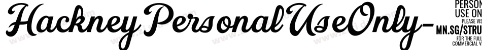 HackneyPersonalUseOnly字体转换