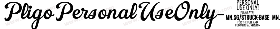 PligoPersonalUseOnly-41LB字体转换