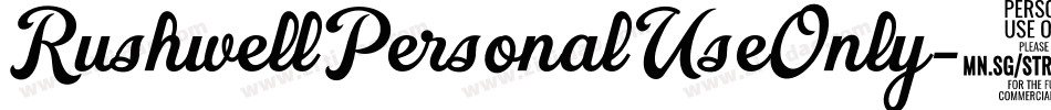 RushwellPersonalUseOnly字体转换