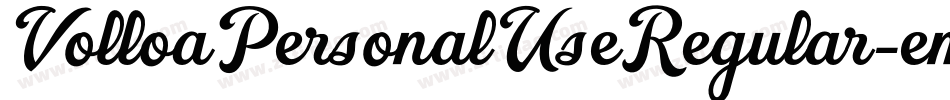 VolloaPersonalUseRegular-emLp字体转换