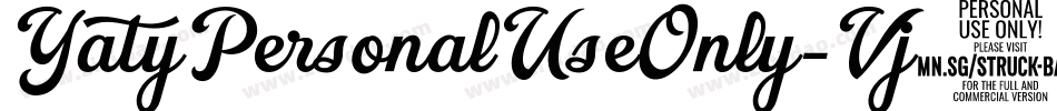 YatyPersonalUseOnly-Vj7w字体转换