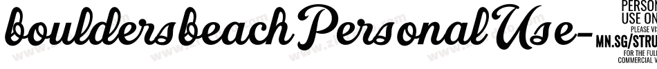bouldersbeachPersonalUse字体转换