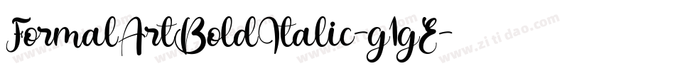 FormalArtBoldItalic-g1gE字体转换