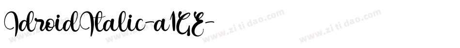 IdroidItalic-a1GE字体转换