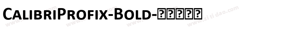 CalibriProfix-Bold字体转换