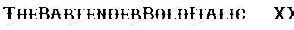 TheBartenderBoldItalic-51XXx字体转换