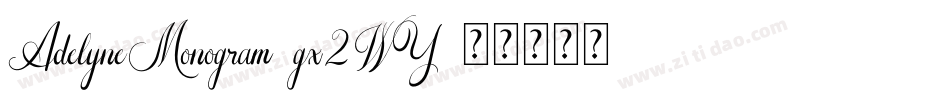 AdelyneMonogram-gx2WY字体转换