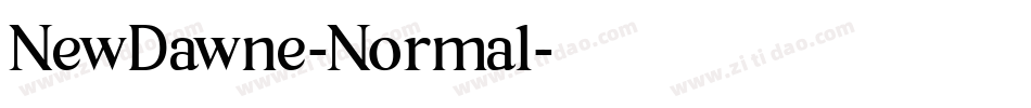 NewDawne-Normal字体转换