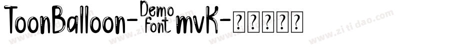 ToonBalloon-2mvK字体转换