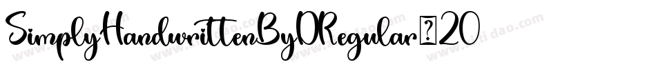 SimplyHandwrittenByDRegular-2OOno字体转换