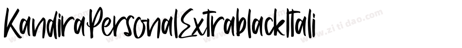 KandiraPersonalExtrablackItalic-lWzd字体转换