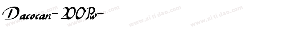 Dacocan-2OOPw字体转换