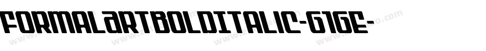 FormalArtBoldItalic-g1gE字体转换