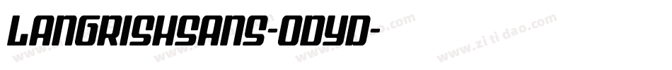 LangrishSans-oDYd字体转换