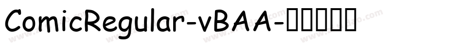 ComicRegular-vBAA字体转换