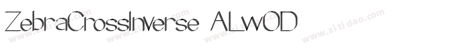 ZebraCrossInverse-ALwOD字体转换