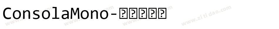 ConsolaMono字体转换