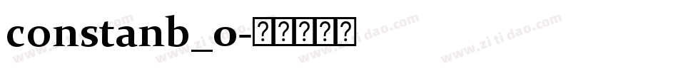 constanb_0字体转换