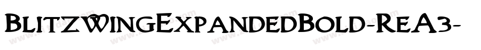 BlitzwingExpandedBold-ReA3字体转换