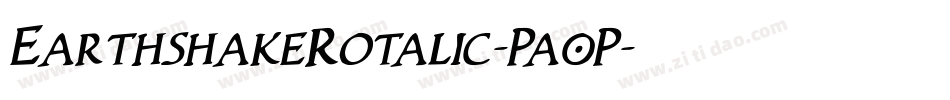 EarthshakeRotalic-Pa0P字体转换