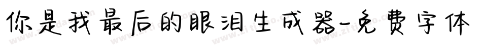 你是我最后的眼泪生成器字体转换