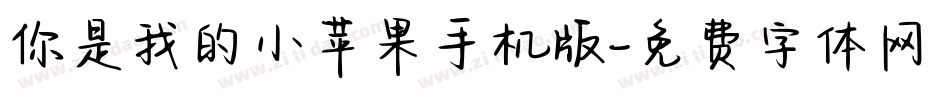 你是我的小苹果手机版字体转换