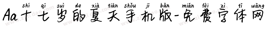 Aa十七岁的夏天手机版字体转换